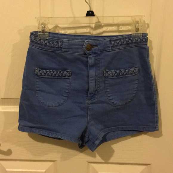 Urban Outfitters Pants - Urban Outfitters High-waisted Blue Shorts